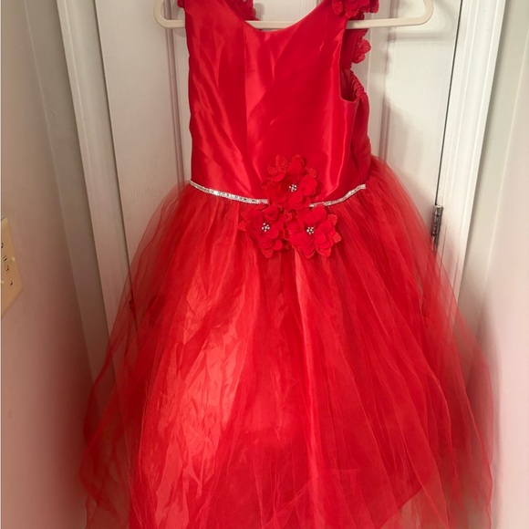 Other - Red Floral Tulle Dress